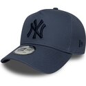 new-era-curved-brim-navy-blue-logo-e-frame-league-essential-new-york-yankees-mlb-blue-snapback-cap