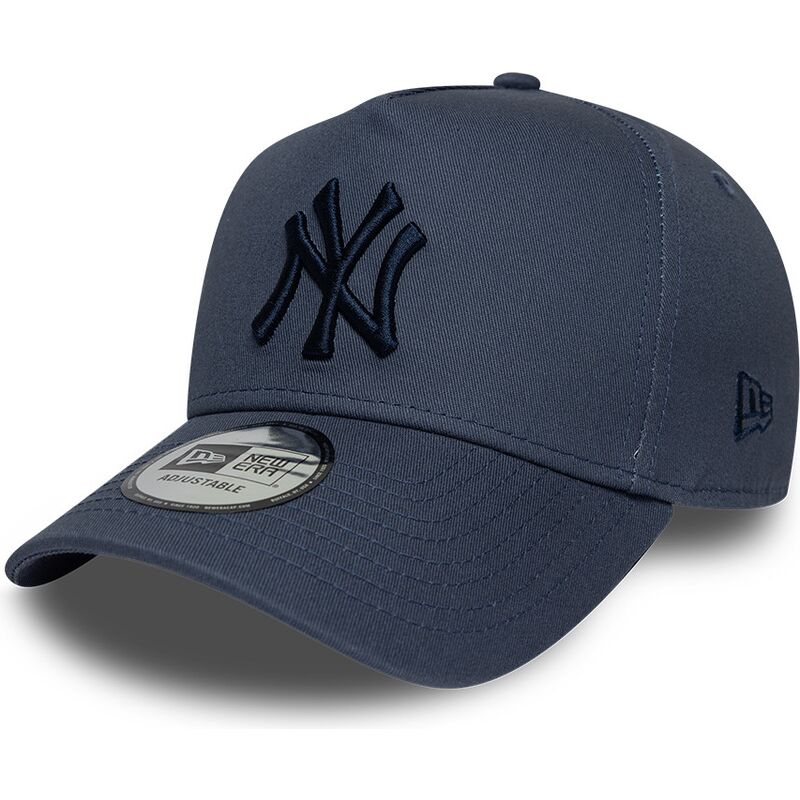 new-era-curved-brim-navy-blue-logo-e-frame-league-essential-new-york-yankees-mlb-blue-snapback-cap
