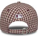new-era-curved-brim-women-maroon-logo-9forty-m-crown-houndstooth-new-york-yankees-mlb-maroon-and-beige-adjustable-cap