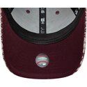 new-era-curved-brim-women-maroon-logo-9forty-m-crown-houndstooth-new-york-yankees-mlb-maroon-and-beige-adjustable-cap