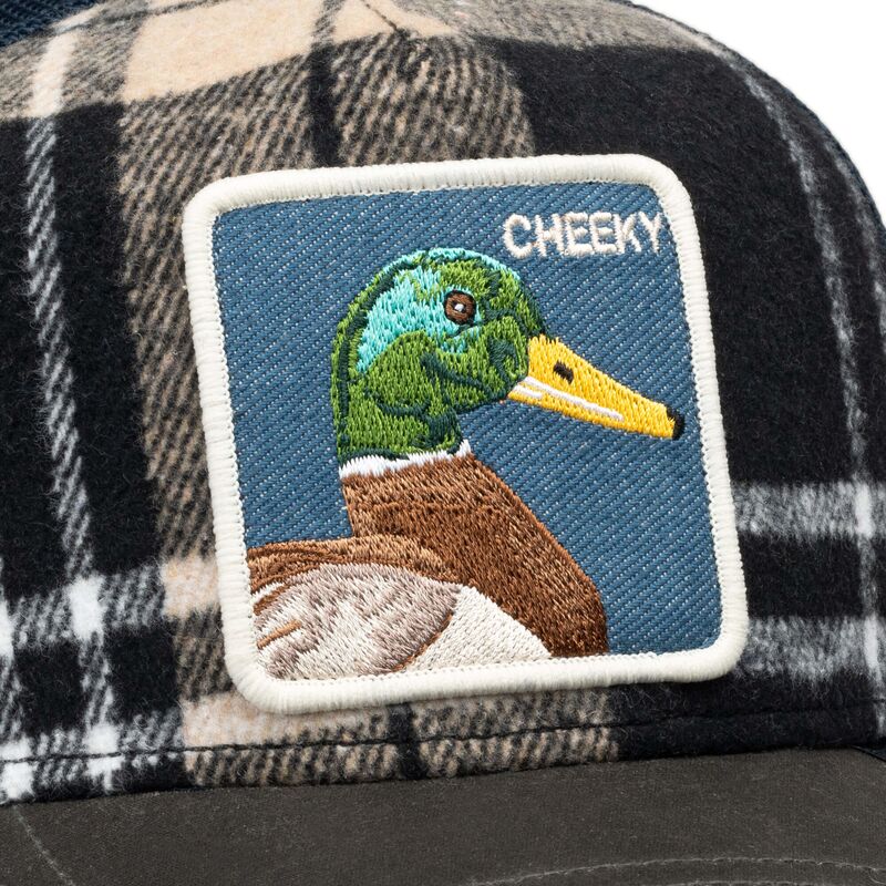 goorin-bros-duck-brit-cheeky-check-mate-the-farm-multicolor-trucker-hat goorin-bros-duck-brit-cheeky-check-mate-the-farm-multicolor-trucker-hat