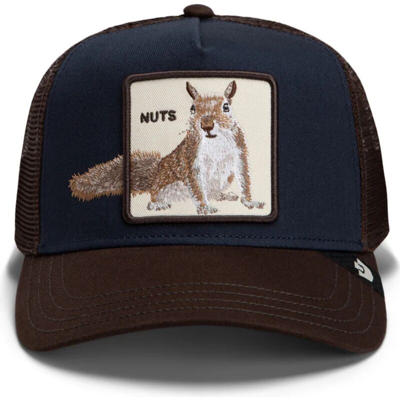 goorin-bros-over-the-line-squirrel-out-of-bounds-nuts-the-farm-brown-and-navy-blue-trucker-hat goorin-bros-over-the-line-squirrel-out-of-bounds-nuts-the-farm-brown-and-navy-blue-trucker-hat