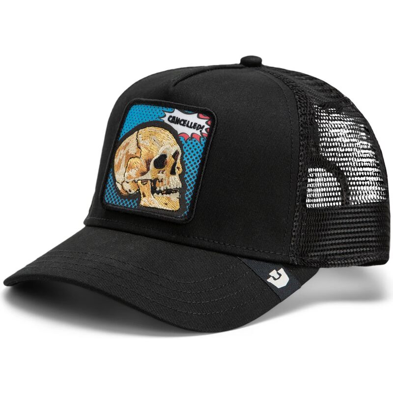 goorin-bros-cancelled-skull-pop-art-strikes-back-the-farm-black-trucker-hat goorin-bros-cancelled-skull-pop-art-strikes-back-the-farm-black-trucker-hat