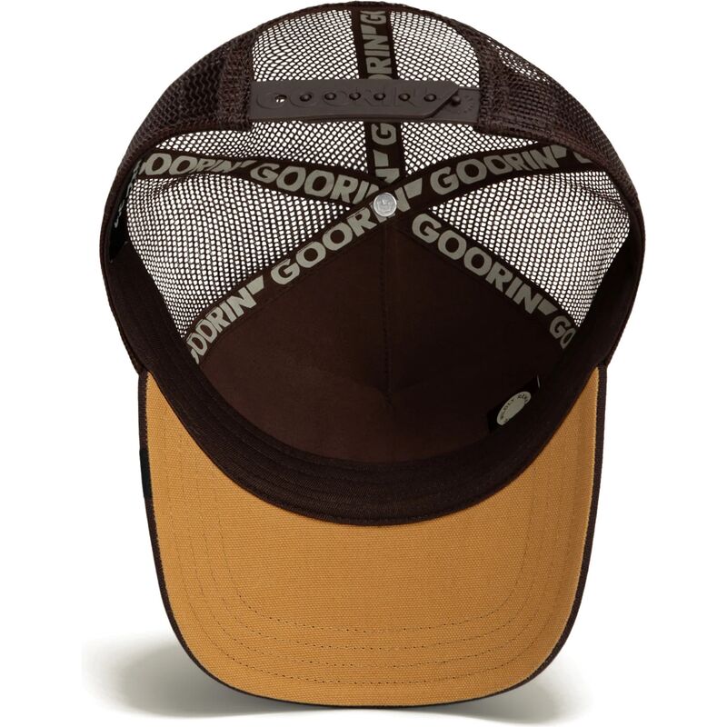 goorin-bros-ox-skull-badlands-dead-the-farm-brown-trucker-hat goorin-bros-ox-skull-badlands-dead-the-farm-brown-trucker-hat