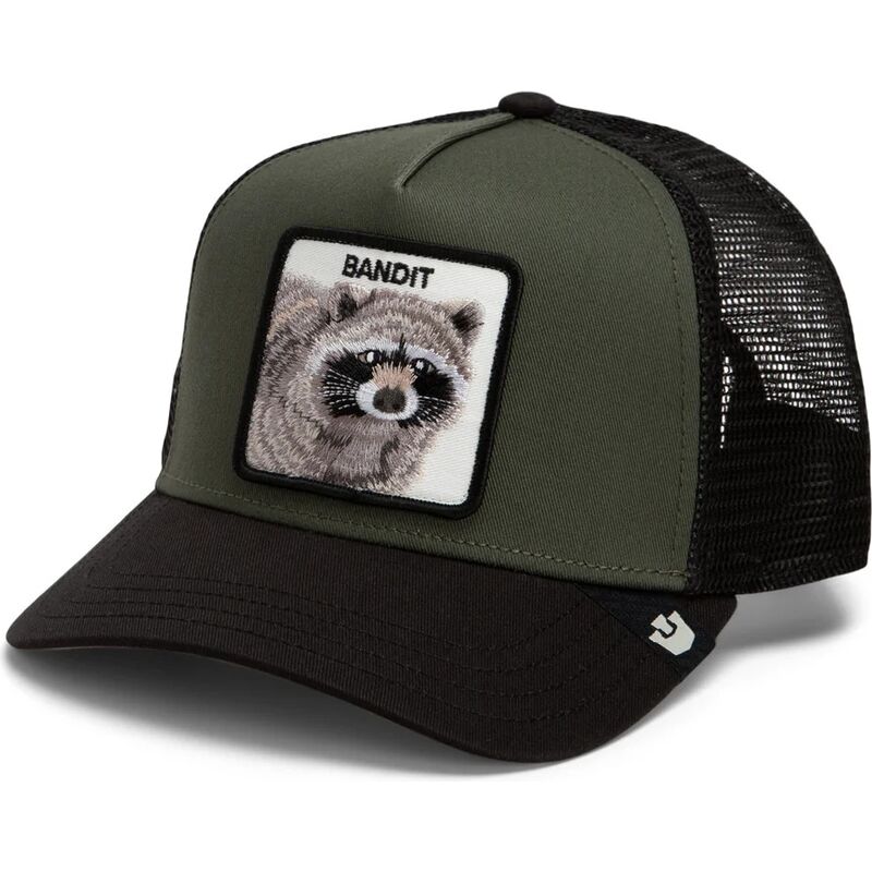 goorin-bros-raccoon-bandit-original-recipe-the-farm-green-and-black-trucker-hat goorin-bros-raccoon-bandit-original-recipe-the-farm-green-and-black-trucker-hat