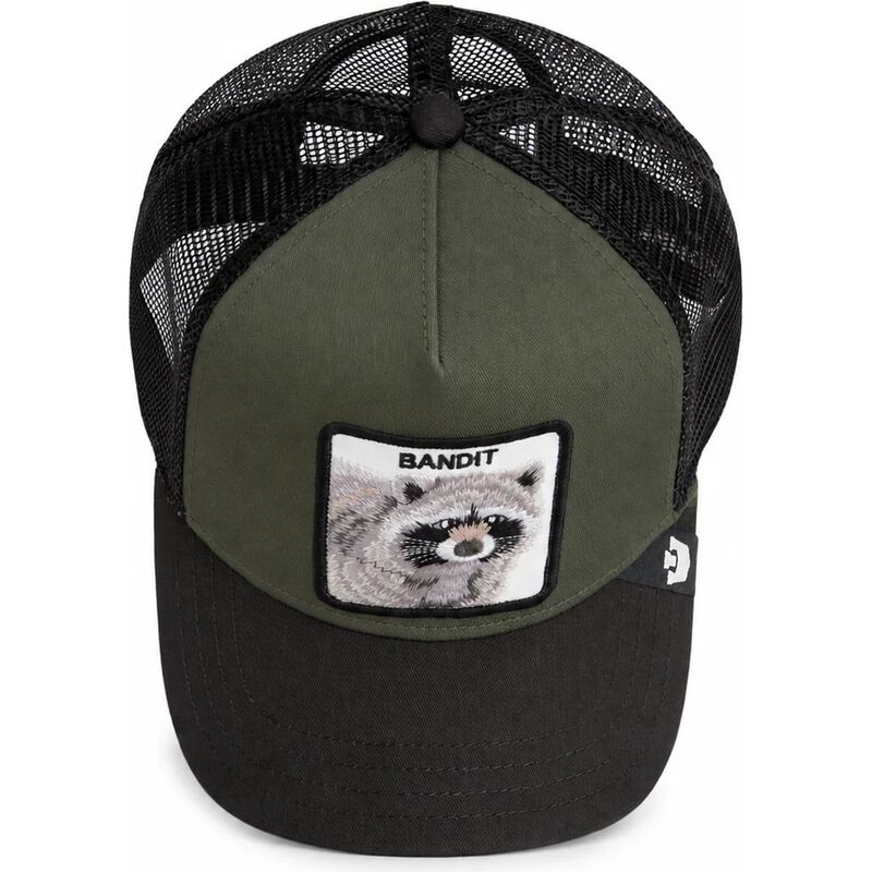 goorin-bros-raccoon-bandit-original-recipe-the-farm-green-and-black-trucker-hat goorin-bros-raccoon-bandit-original-recipe-the-farm-green-and-black-trucker-hat