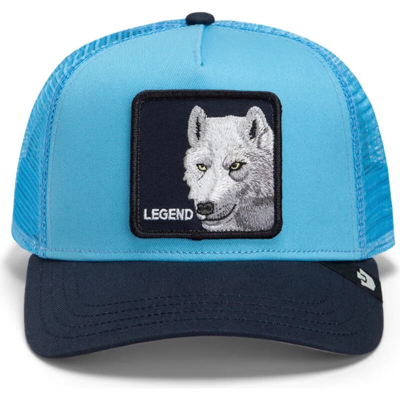 goorin-bros-legend-wolf-original-recipe-the-farm-blue-and-navy-blue-trucker-hat goorin-bros-legend-wolf-original-recipe-the-farm-blue-and-navy-blue-trucker-hat