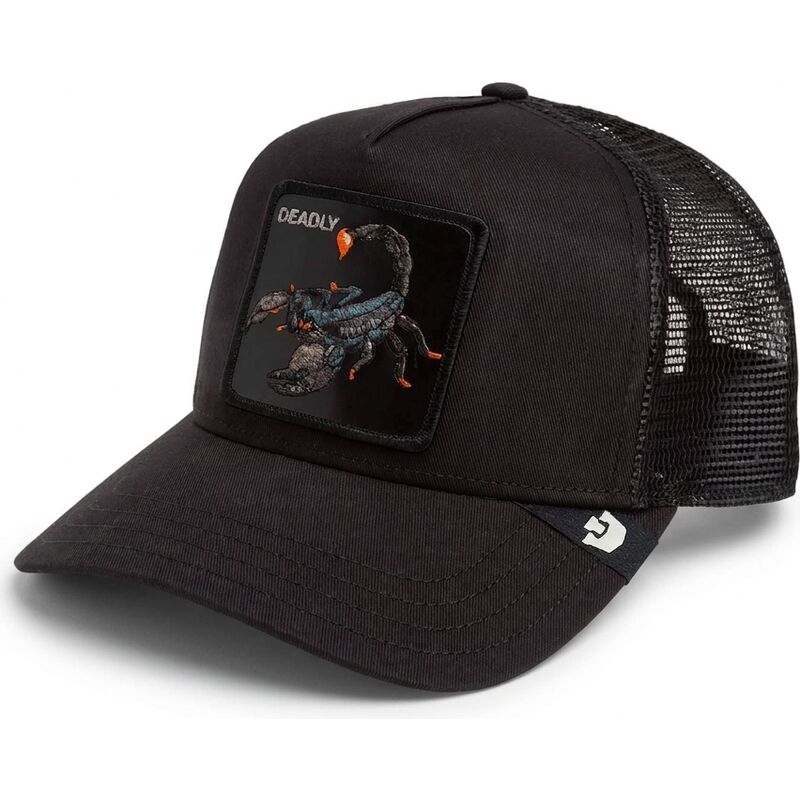 goorin-bros-deadly-scorpion-original-recipe-the-farm-black-trucker-hat goorin-bros-deadly-scorpion-original-recipe-the-farm-black-trucker-hat