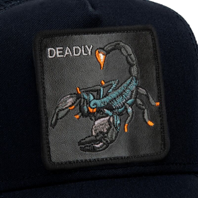 goorin-bros-deadly-scorpion-original-recipe-the-farm-black-trucker-hat goorin-bros-deadly-scorpion-original-recipe-the-farm-black-trucker-hat