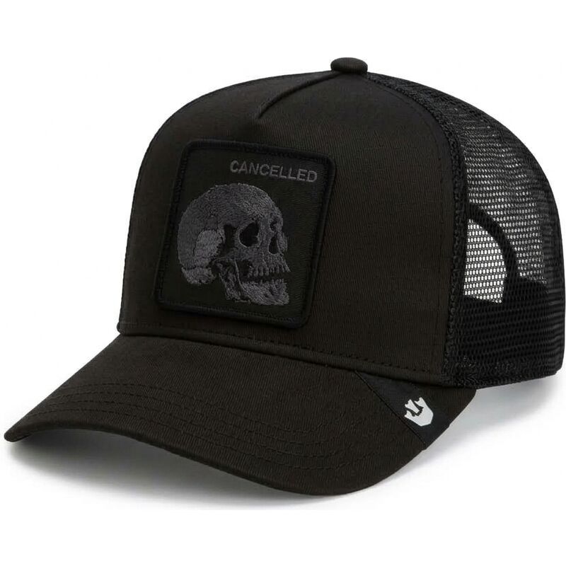goorin-bros-tonal-skull-full-intent-cancelled-the-farm-black-trucker-hat goorin-bros-tonal-skull-full-intent-cancelled-the-farm-black-trucker-hat