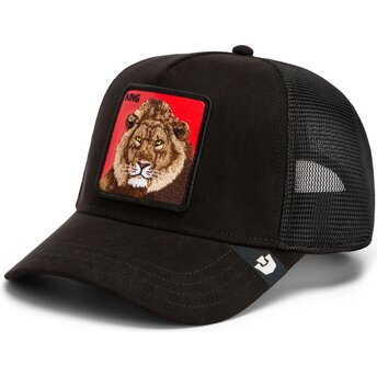 Goorin Bros. Lion Re Leone Rosso Microsuede King The Farm Black and Red Trucker Hat
