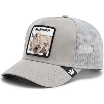 Goorin Bros. Rhinoceros Suede Rhino Microsuede Bulletproof The Farm Grey Trucker Hat