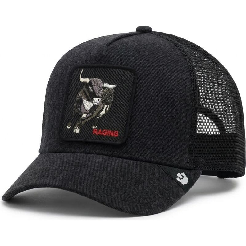 goorin-bros-bull-raging-denim-after-dark-the-farm-black-trucker-hat goorin-bros-bull-raging-denim-after-dark-the-farm-black-trucker-hat
