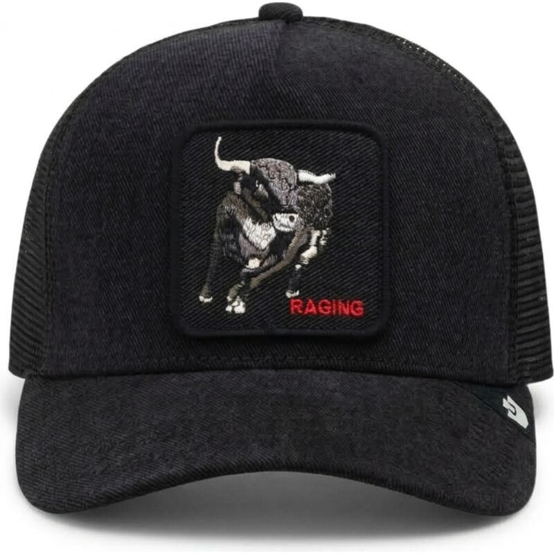 goorin-bros-bull-raging-denim-after-dark-the-farm-black-trucker-hat goorin-bros-bull-raging-denim-after-dark-the-farm-black-trucker-hat