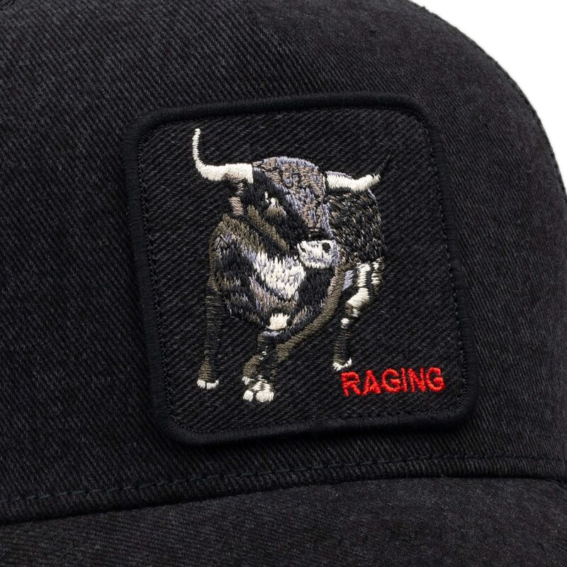 goorin-bros-bull-raging-denim-after-dark-the-farm-black-trucker-hat goorin-bros-bull-raging-denim-after-dark-the-farm-black-trucker-hat
