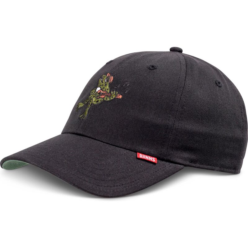 djinns-curved-brim-do-nothing-club-weird-vibes-frog-black-adjustable-cap