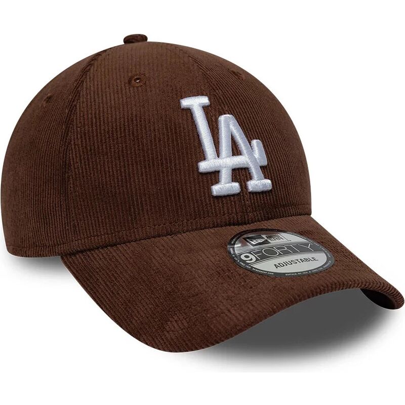 new-era-curved-brim-9forty-entry-cord-los-angeles-dodgers-mlb-brown-snapback-cap