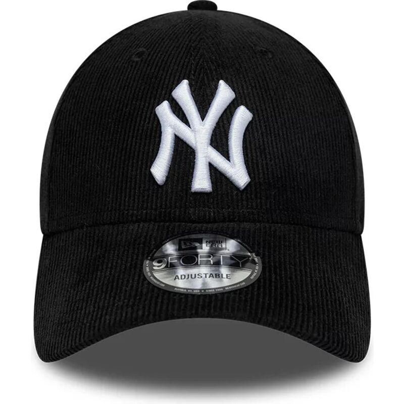 new-era-curved-brim-9forty-entry-cord-new-york-yankees-mlb-black-snapback-cap