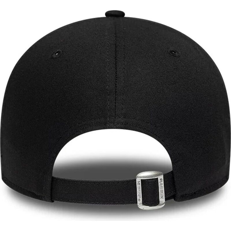 new-era-curved-brim-dark-green-logo-9forty-league-essential-new-york-yankees-mlb-black-adjustable-cap