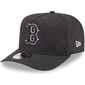 new-era-curved-brim-black-logo-9fifty-a-frame-precurved-checkered-boston-red-sox-mlb-black-snapback-cap
