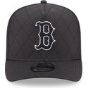new-era-curved-brim-black-logo-9fifty-a-frame-precurved-checkered-boston-red-sox-mlb-black-snapback-cap