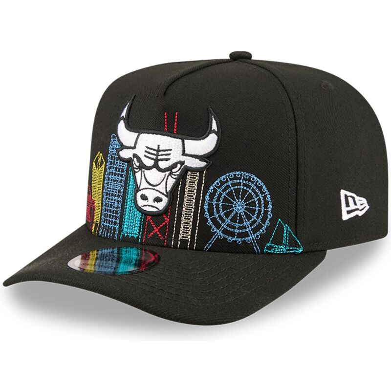 new-era-curved-brim-9fifty-a-frame-precurved-skyline-chicago-bulls-nba-black-snapback-cap