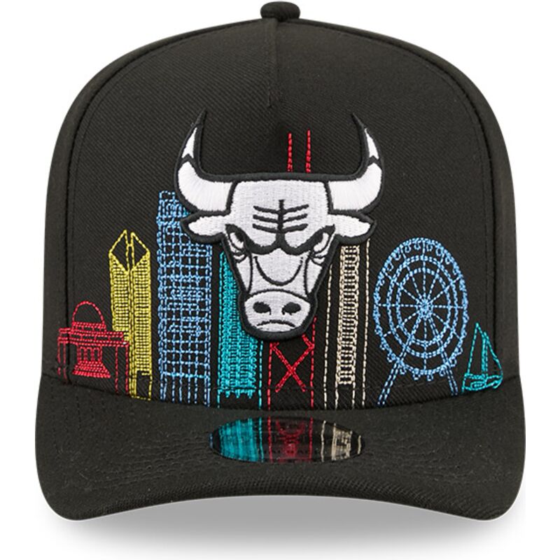 new-era-curved-brim-9fifty-a-frame-precurved-skyline-chicago-bulls-nba-black-snapback-cap