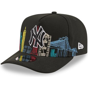 New Era Curved Brim 9FIFTY A Frame Precurved Skyline New York Yankees MLB Black Snapback Cap