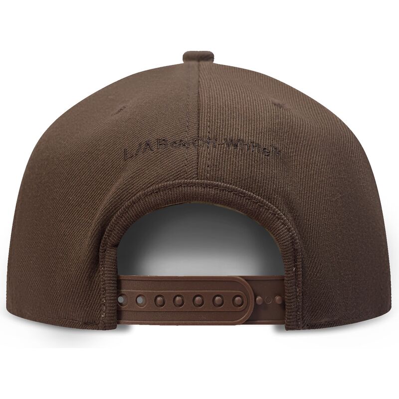 l-ab-c-o-off-white-flat-brim-yellow-logo-off-embroidered-twill-brown-snapback-cap