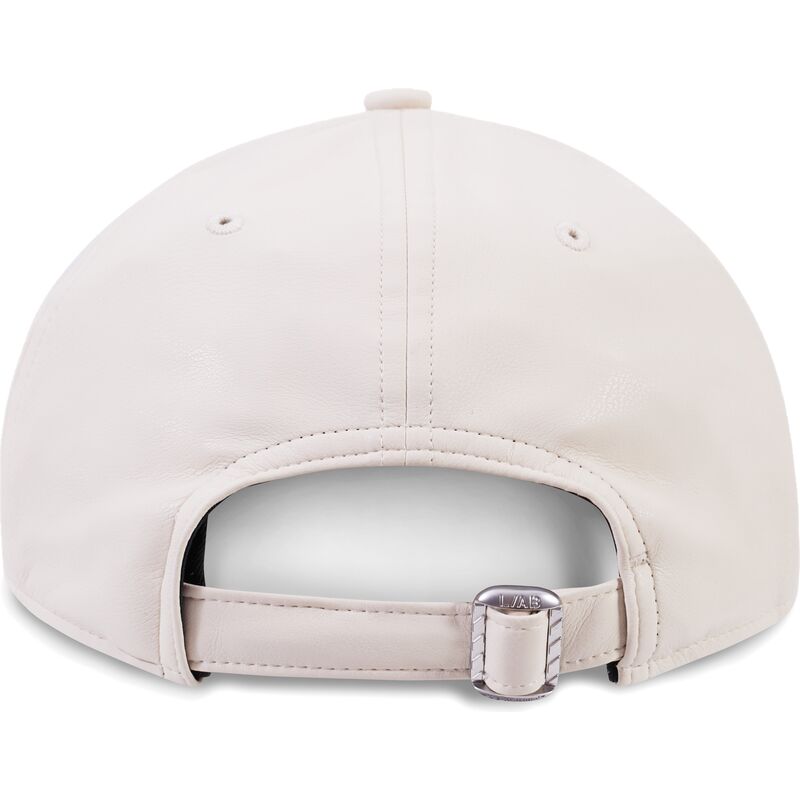 l-ab-c-o-off-white-curved-brim-clamp-arrows-pu-leather-beige-adjustable-cap
