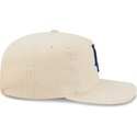 new-era-curved-brim-blue-logo-19twenty-precurved-corduroy-pastel-los-angeles-dodgers-mlb-beige-adjustable-cap