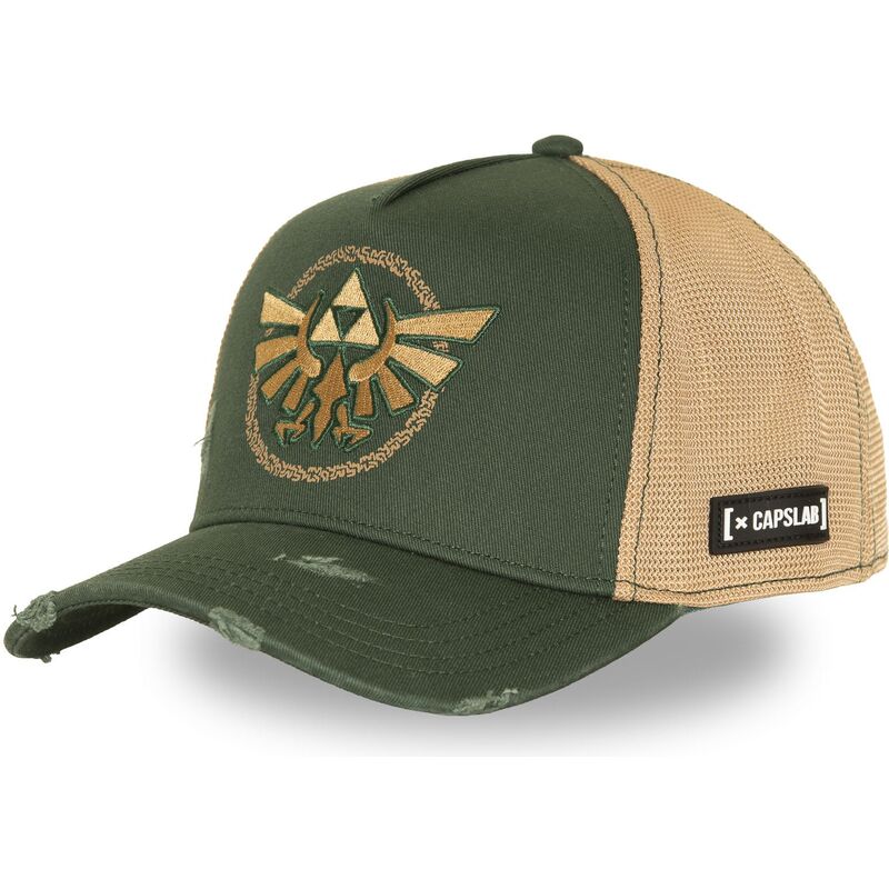 capslab-triforce-clzel1-lin-the-legend-of-zelda-green-and-beige-trucker-hat