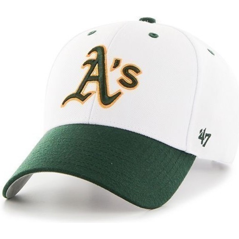 white a's hat